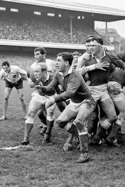 Wales' Norman Gale Feeds The Ball To His Backs 1966 OLD RUGBY PHOTO