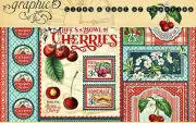 SPECIAL 8-PACK Graphic45 LIFE'S A BOWL OF CHERRIES 8x8 PAPERS scrapbooking