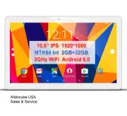 alldocube USA 10.6" IPS 2GB/32GB Quad code WIFI BT Gaming Android 6.0 Tablet PC