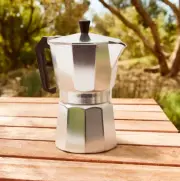 6 Cup Stovetop Espresso Coffee Maker 240ml Aluminium Moka Pot