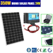 24V 350W MONO SOLAR PANEL 36V PV + 30A SOLAR CHARGING REGULATOR+ 2M CABLES PLUG