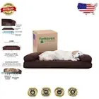 Cooling Gel Memory Foam Dog Bed for Large Breeds - Removable Washable Cover