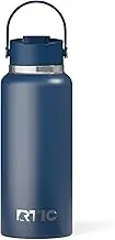 RTIC 32 oz Ceramic Lined Insulated Outback Bottle, Leak Resistant, Navy
