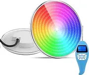 LyLmLe Resin Filled LED Pool Headlight PAR56, 35 W Ultra Flat LED Pool Lighting RGB Colour Changing Underwater Spotlight with Remote Control, 140° Beam Angle, IP68 Waterproof, 12 V AC