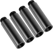 Abaodam 4Pcs Aluminum Alloy Microphone Stand Extension Tube Durable Extension Rods for Enhanced Height and Audio Recording Easy Installation with Threaded Design