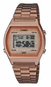 Casio B640WCG-5D Popular Vintage Design Rose Gold Stainless Steel Digital Watch