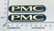 PMC Speaker Badge Logo Incised Gold Acrylic Pair
