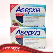 2 ASEPXIA- SCRUB CLEANSING SOAP BAR FOR ACNE 4 OZ