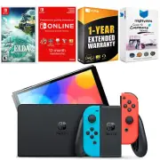 Nintendo Switch Red/Blue OLED + Zelda Tears of the Kingdom + NSO 1 Yr Membership