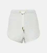 [Nina Ricci] Nina Ricci Terry striped cotton blend shorts AU 16 multicoloured