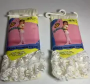 GOLDBUG Vintage Ribbon Rhumba Tights Set of Two NEW NIB 0-9 Months