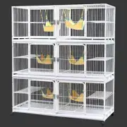 185cm 6 in 1 Triple Stacker Dog Cat Cage Boarding Breeding Enclosure Divider
