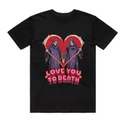 Steven Rhodes - Love You To Death - Black T-shirt