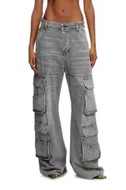 [Diesel] Diesel - Relaxed Jeans - 1996 D-Sire - Jeans - Woman - Grey 29 Grey