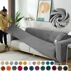 1/2/3/4 Seater Velvet Sofa Cover Elastic Non-Slip Slipcovers Armchair Covers