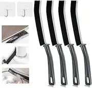 4 PCS Crevice Cleaning Brush，2024 New Hard-Bristled Hand-held Brush Groove Gap Cleaning Household Tools Multifunctional for Window Slots Bathroom Kitchen Tiles Shutter Door Track Edges Corners