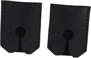 Healvian 2Pcs Leather Razor Head Cover Compatible Sleeve for Manual Shaver Heads Stylish Protector for Optimal Longevity and Damage Prevention Razor Head Storage
