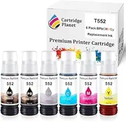 Cartridge Planet 6 Pack (1BK,1PBK,1C,1M,1Y,1GY) Compatible Ink for Epson T552 for Epson EcoTank ET-8500 ET-8550