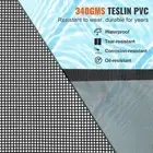 Removable Child Safety Pool Fence, 1.21 x 3.66m, Black Teslin PVC Mesh