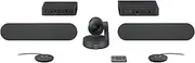 Logitech Rally Plus Ultra-HD ConferenceCam Kit, Includes Rally Camera, 2x Mic, 2x Speaker, Display Hub & Mic Hub