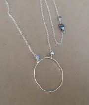 NEW HANDCRAFTED SILVER 925 SUNDANCE CHARM LIGHTWEIGHT NECKLACE CIRCLE PENDANT