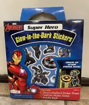 Avengers Super Hero Glow In The Dark Stickers Bendon Ages 3+