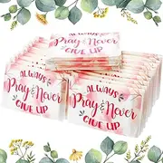 25 Pcs Funeral Pocket Tissues Travel Packs Slim Pack Facial Tissues Mini Tissues Travel Size Individual Tissue Always Pray Never Give up Facial Tissue Packs for Travel Wedding Party Daily Use