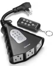 Outdoor Light Timer, Waterproof Outdoor Remote Control Outlets, Dusk to Dawn ...