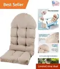 Soft Polyester Fill Adirondack Cushion - Sunscreen Beige Patio Seat Back Support
