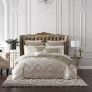 Davinci Santos Snow Duvet Doona Quilt Cover- Queen Size