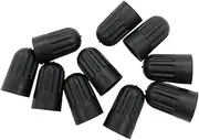 10pcs Plastic Black Tire Valve Stem Long Caps TPMS Tire Cap