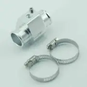 Gauge Radiator Hose Adapter Joint Pipe Sensor NEW 32MM Silver Water Temperature