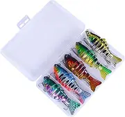 Fishing Gear - Bionic Swimming Bait, Bluegill Swimbait, Bionic Fishing Lures That Swim by Itself, Smart Bait, Multi-Jointed Lifelike Fishing Lures Kit