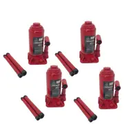 4x 10 Ton GS Hydraulic Bottle Jack w/Safety Valve Car Van Truck Caravan 4WD Lift