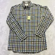NWT Viyella Mens M Wool Blend Shirt Plaid Made in Canada Single Stitch Quality