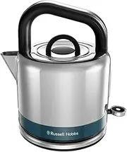 [Russell Hobbs] Distinctions 26421-70 Kettle [1.5 L] Stainless Steel Ocean Blue (Quick Boil Function, Removable Limescale Filter, Optimised Spout, External Water Level Indicator) Tea Maker