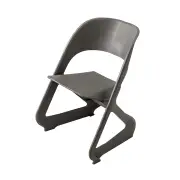 ParisIn Set of 4 Dining Chairs Office Cafe Lounge Seat Stackable Plastic Leisure Chairs Grey