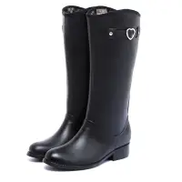 在飛比找蝦皮購物優惠-Kuru Mira雨靴-SGS認證-愛心釦飾一體成型雨靴-黑