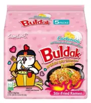 5 Packs of Samyang Cream Carbonara Spicy Chicken Flavor Ramen Noodle