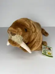 Cuddly Cute Brown 12” Walrus w Tusks Plush Stuffed Animal Wild Republic