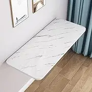 Wall-Mounted Folding Table,Drop-Leaf Work, Compact Foldable Dining & PC Table for Small Spaces, Ideal for Bar, Computer, Laptop - White