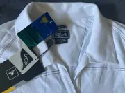 New Adidas Climalite Stretch The President’s Cup White Long Sleeve Polo Shirt LG