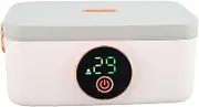 Electric Lunch Box Food Heater, 60W Rechargeable Portable Cordless Heated Lunch Box with 1L 304 Stainless Steel Container for Office Travel Car