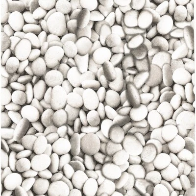 Hometrends Sante Taupe Pebble Rocks Prepasted Wallpaper HT96540