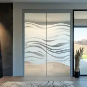 Frosted Glass Decal with Wave Design | Privacy Window Film | Etched Glass Doors