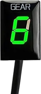Gear Indicator, for Scrambler 400 Scrambler400 2016-2019 Motorcycle Accessories 1-6 Level Digital Speed Gear Display Meter Motorcycle Gear Indicator(Black Green)