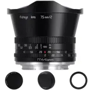 TTartisan 7.5mm F2.0 APS-C MF Fisheye Lens for X/E/Z/RF/EOS-M/M43/L Mount Camera