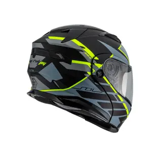 【SOL Helmets】SM-5可掀式安全帽 (裂變_消光黑/灰黃) ｜ SOL安全帽官方商城