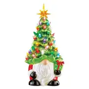 16CM Lighted Up Gnomes Christmas Tree with Multicolored Lights, Christmas Decorations Small Mini Holiday Decor Gnomes Christmas,