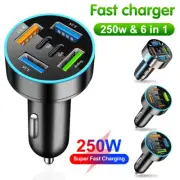 Fast Car Charger 4 USB Port + Type C Universal Socket Adapter For iphone Samsung